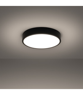 Onyx Cylindrical Ceiling Light 40cm Black LED 3000K-2