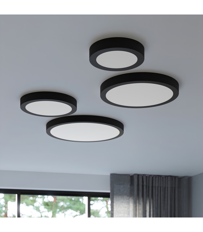 Onyx Cylindrical Ceiling Light 40cm White LED 3000K-8