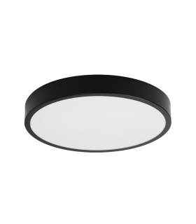 Onyx Cylindrical Ceiling Light 50cm Black LED 3000K-1