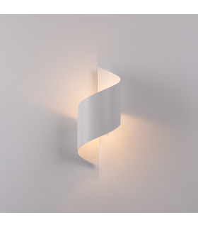 Talassa Decorative Swirl Flush Wall Lamp White-2