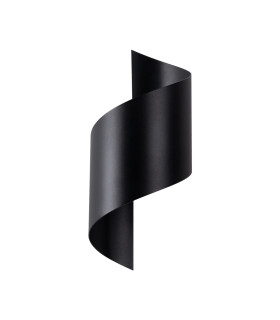 Talassa Decorative Swirl Flush Wall Lamp Black-1