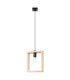 Aries Square Pendant Ceiling Light Natural Wood-1