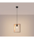 Aries Square Pendant Ceiling Light Natural Wood-2