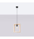 Aries Square Pendant Ceiling Light Natural Wood-3