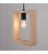 Aries Square Pendant Ceiling Light Natural Wood-7