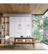Aries Square Pendant Ceiling Light Natural Wood-15