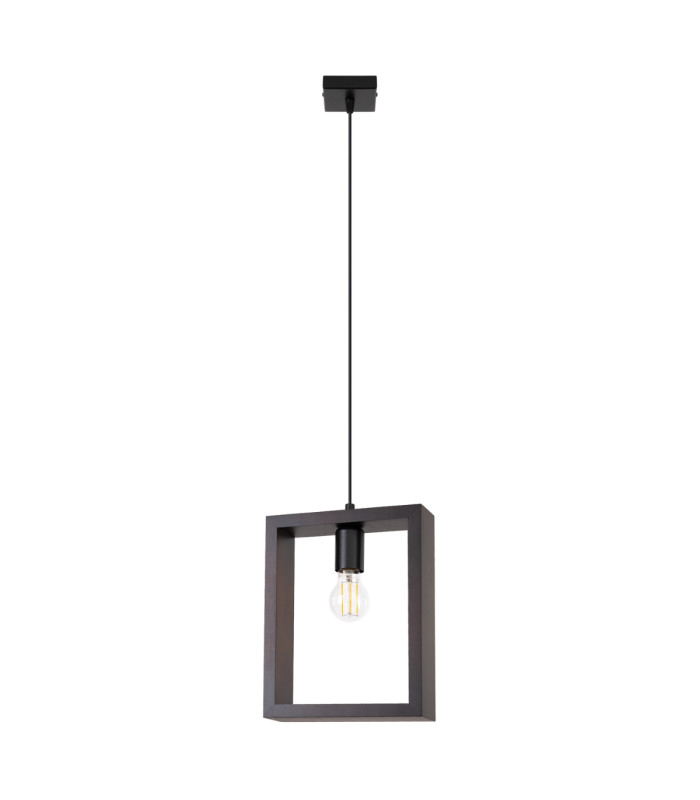 Aries Square Pendant Ceiling Light Wenge-1