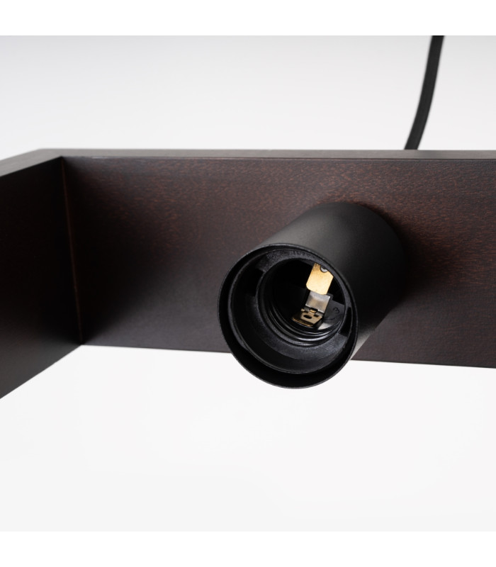 Aries Square Pendant Ceiling Light Wenge-5