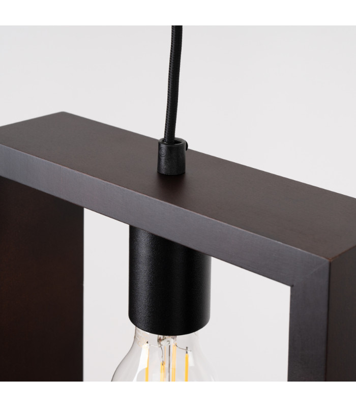Aries Square Pendant Ceiling Light Wenge-7