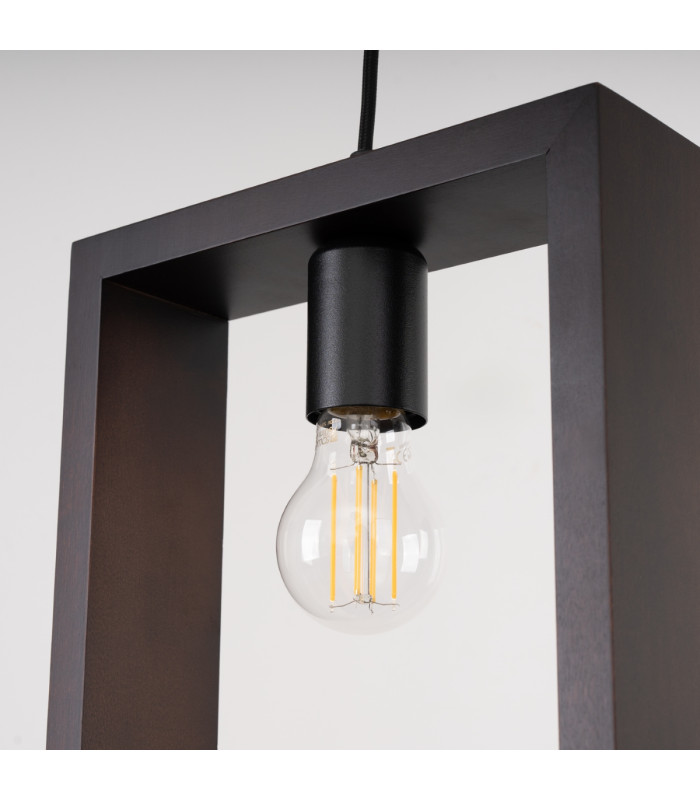 Aries Square Pendant Ceiling Light Wenge-8