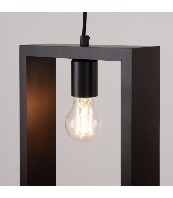 Aries Square Pendant Ceiling Light Wenge-9