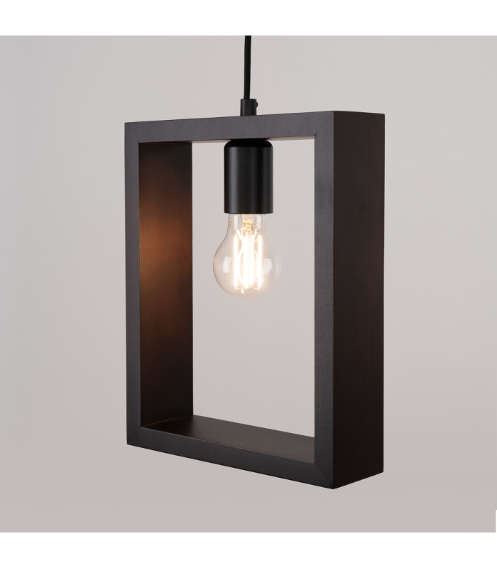 Aries Square Pendant Ceiling Light Wenge-10