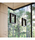 Aries Square Pendant Ceiling Light Wenge-15