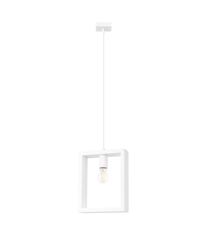 Aries Square Pendant Ceiling Light White-1