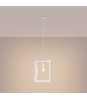 Aries Square Pendant Ceiling Light White-2