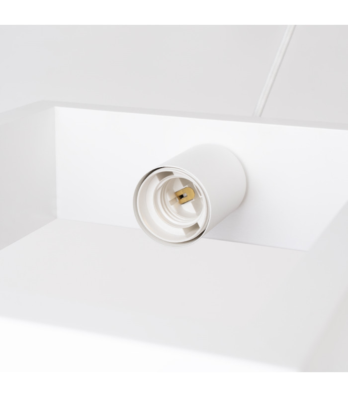 Aries Square Pendant Ceiling Light White-4