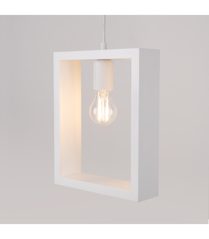 Aries Square Pendant Ceiling Light White-6