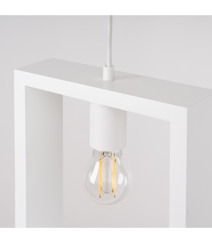Aries Square Pendant Ceiling Light White-7