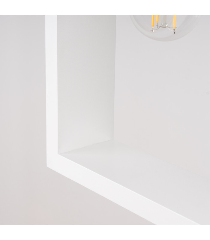 Aries Square Pendant Ceiling Light White-8