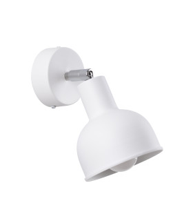 Elba Dome Single Spotlight Wall Lamp White-1
