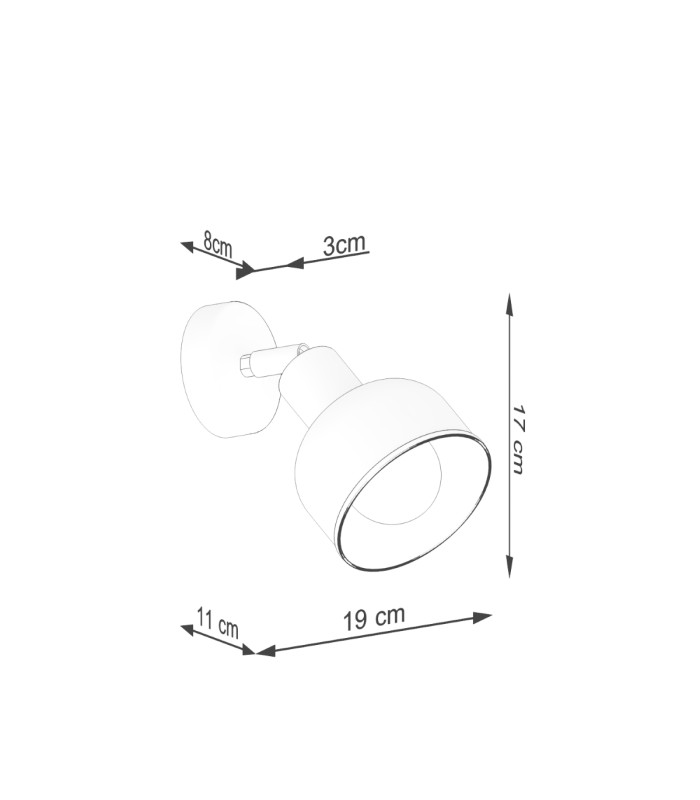 Elba Dome Single Spotlight Black-10
