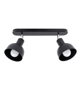Elba Twin Ceiling Spotlight Dome Black-1