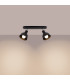 Elba Twin Ceiling Spotlight Dome Black-2