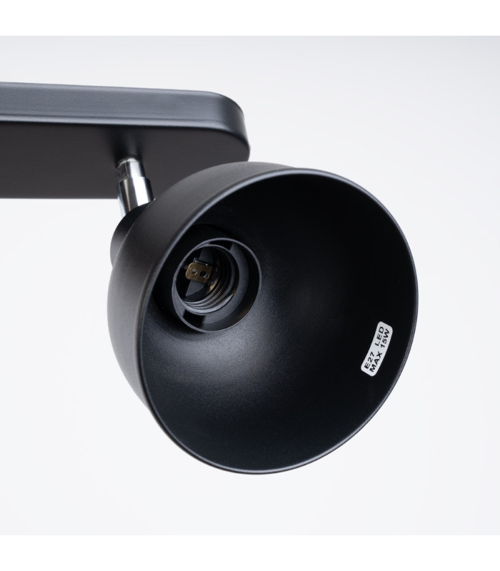 Elba Twin Ceiling Spotlight Dome Black-5