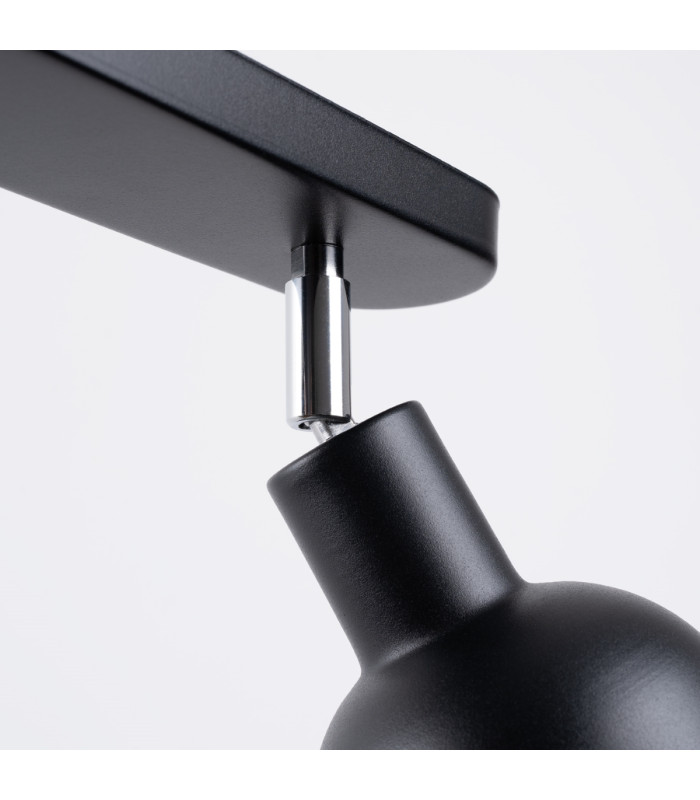 Elba Twin Ceiling Spotlight Dome Black-7