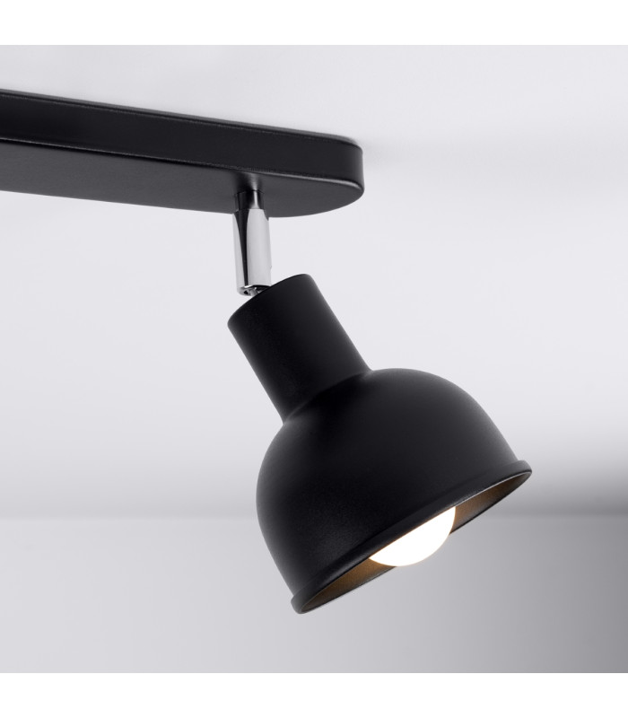 Elba Twin Ceiling Spotlight Dome Black-10