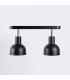 Elba Twin Ceiling Spotlight Dome Black-11