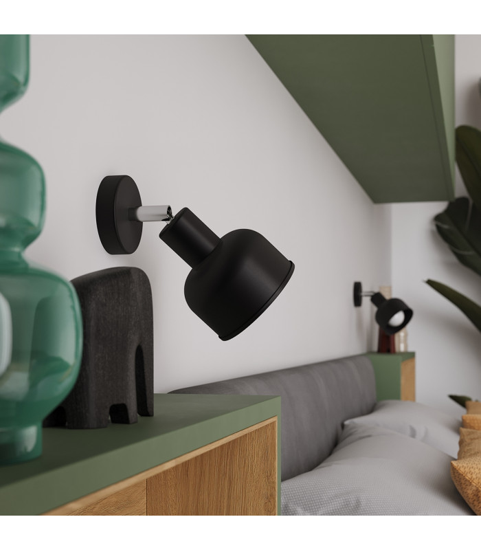 Elba Twin Ceiling Spotlight Dome Black-15
