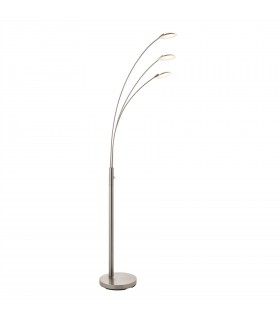 LED 3 Light Floor Lamp Satin Nickel Plate - 1
