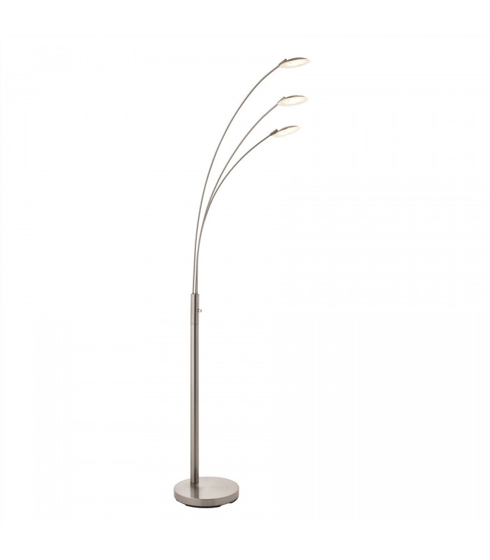 LED 3 Light Floor Lamp Satin Nickel Plate - 1