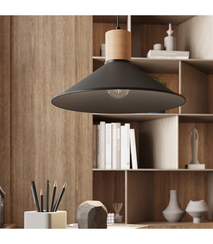 Jaga 30cm Dome Pendant Ceiling Light Black-17