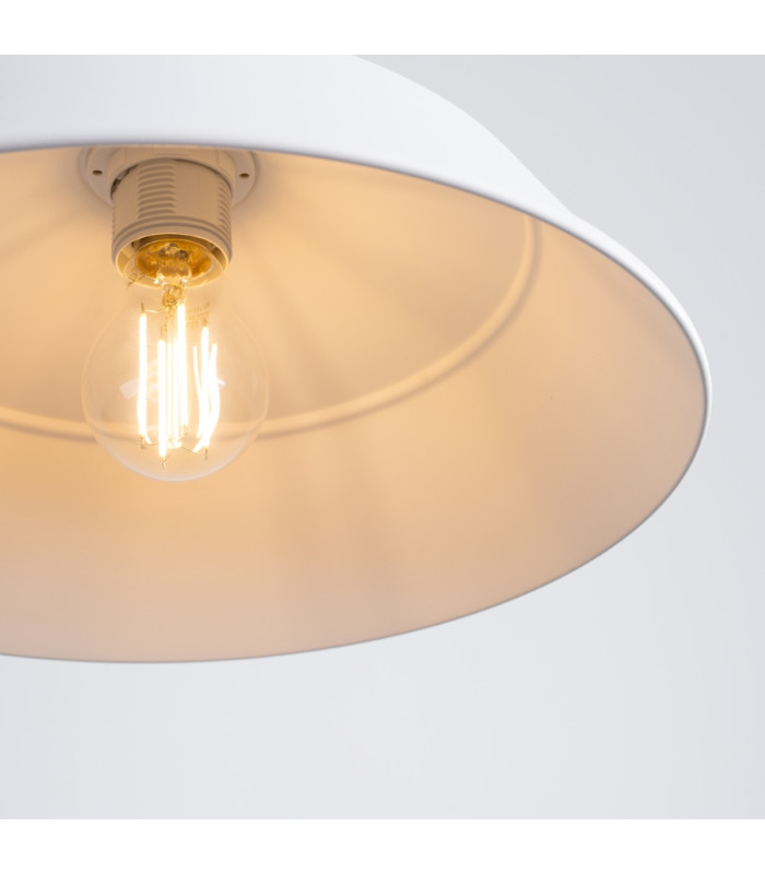 Fano 34cm Dome Pendant Ceiling Light White-11