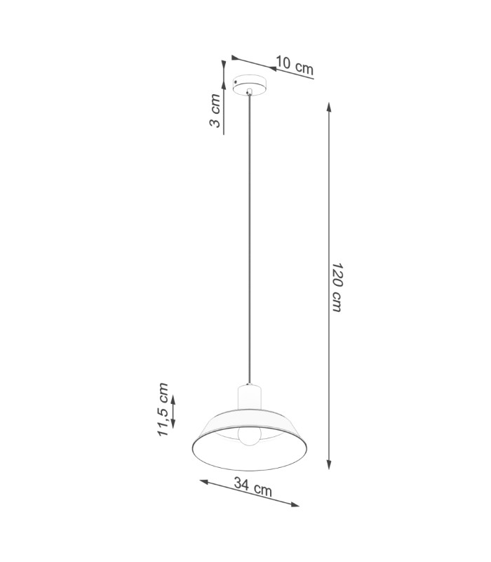 Fano 34cm Dome Pendant Ceiling Light White-15