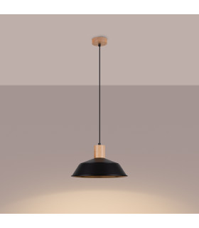 Fano 34cm Dome Pendant Ceiling Light Black-2