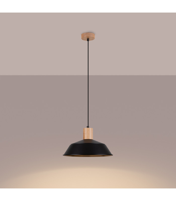 Fano 34cm Dome Pendant Ceiling Light Black-2