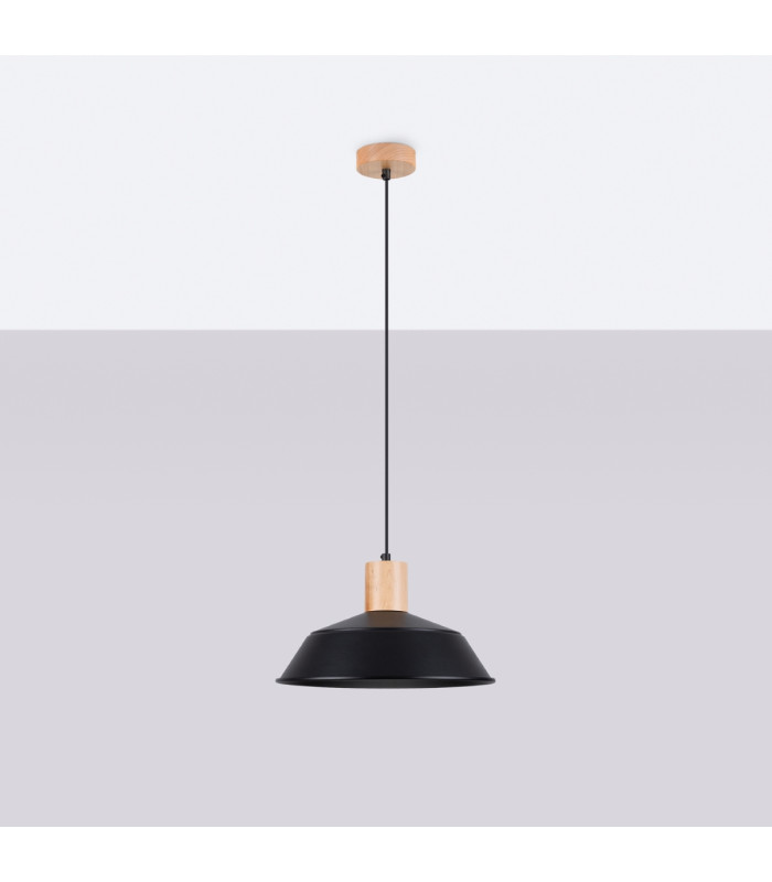 Fano 34cm Dome Pendant Ceiling Light Black-3