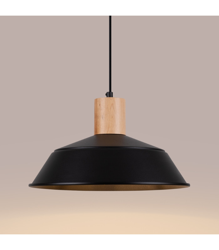 Fano 34cm Dome Pendant Ceiling Light Black-8