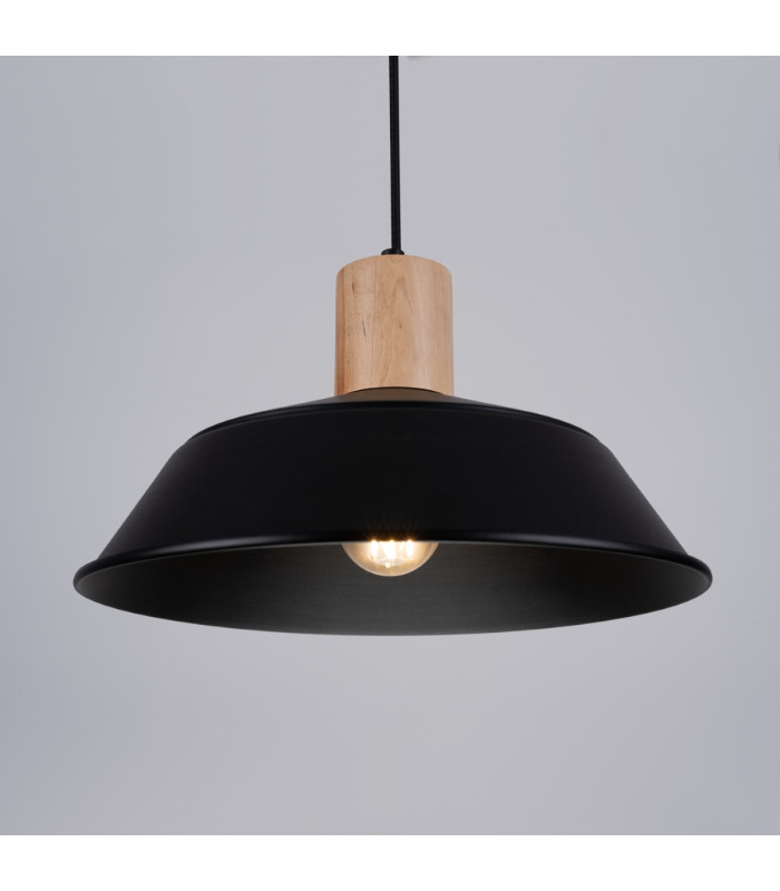 Fano 34cm Dome Pendant Ceiling Light Black-9