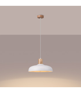 Indy 38cm Dome Pendant Ceiling Light White-2