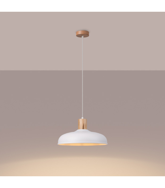 Indy 38cm Dome Pendant Ceiling Light White-2