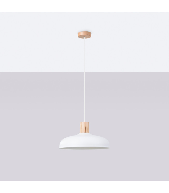 Indy 38cm Dome Pendant Ceiling Light White-3