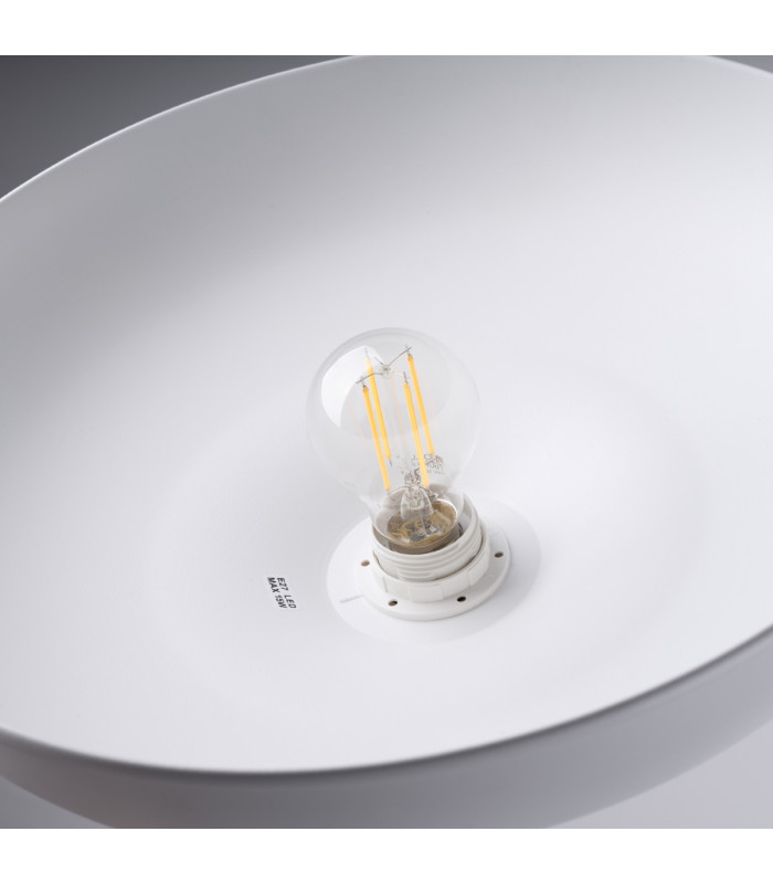 Indy 38cm Dome Pendant Ceiling Light White-5