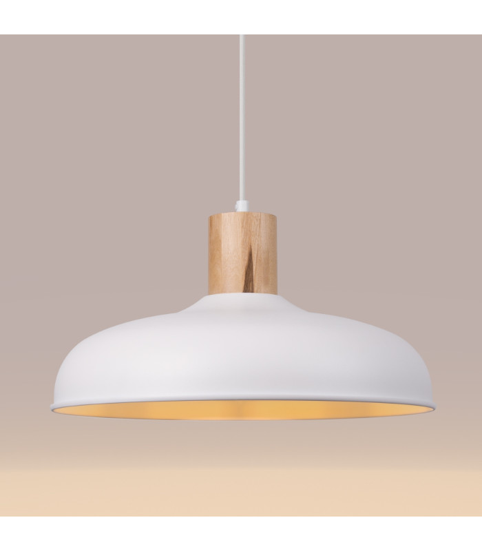 Indy 38cm Dome Pendant Ceiling Light White-9