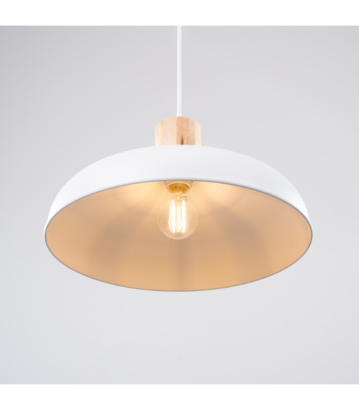 Indy 38cm Dome Pendant Ceiling Light White-11