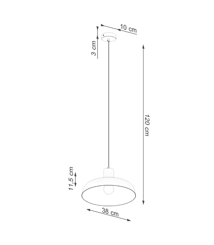 Indy 38cm Dome Pendant Ceiling Light White-14