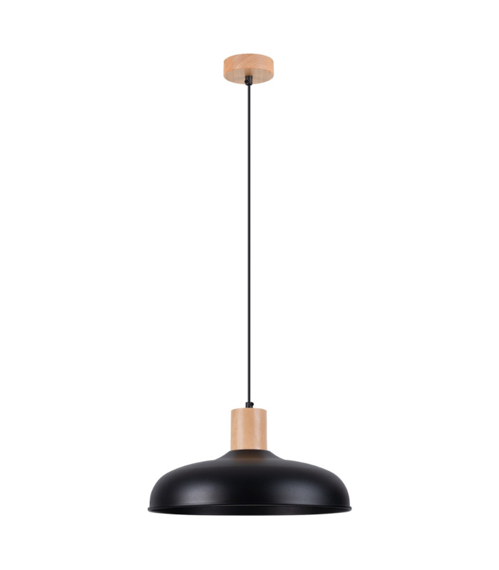 Indy 38cm Dome Pendant Ceiling Light Black-1